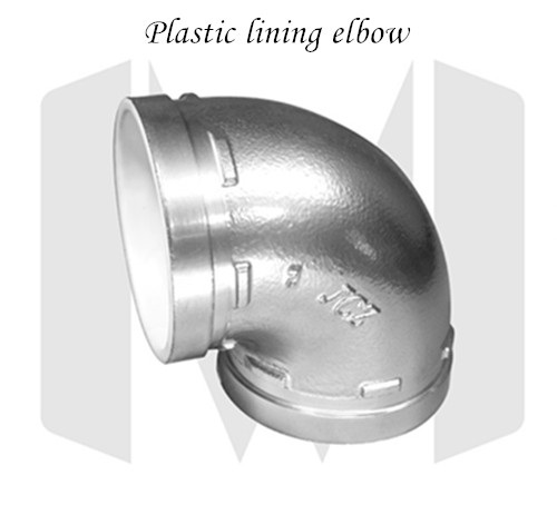 Plastic lining elbow